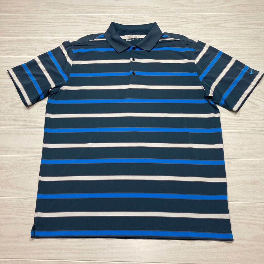 Nike Golf Tour Performance Men's Striped Stretch Polo Golf Shirt Size XL